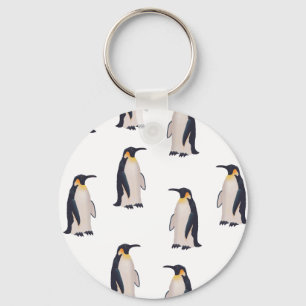 Cute Penguins Pattern Key Ring