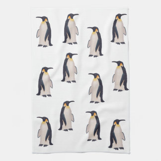 Cute Penguins Pattern Tea Towel