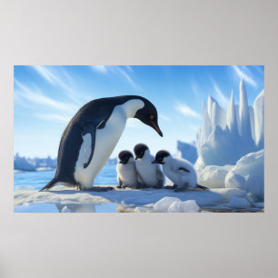 Cute Penguins Poster