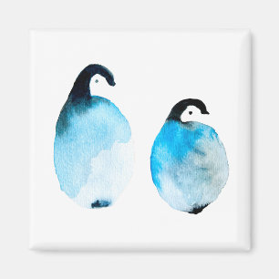 Cute Penguins watercolor Magnet