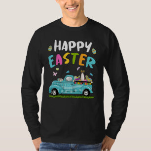 Cute Penguins With Bunny Ears Egg Hunting Truck Ea T-Shirt