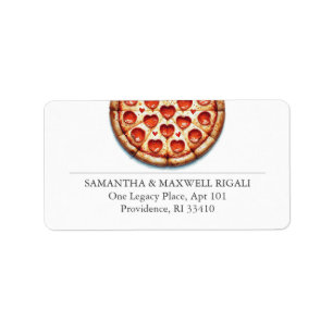 Cute Pepperoni Pizza Return Address Label