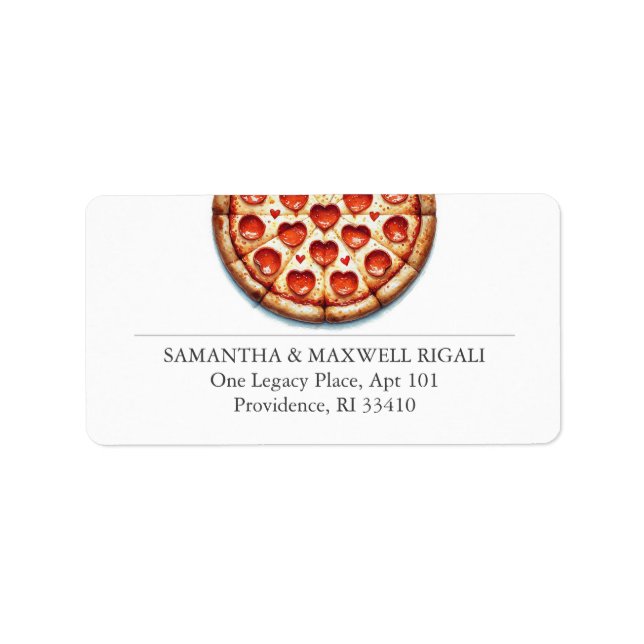 Cute Pepperoni Pizza Return Address Label (Front)