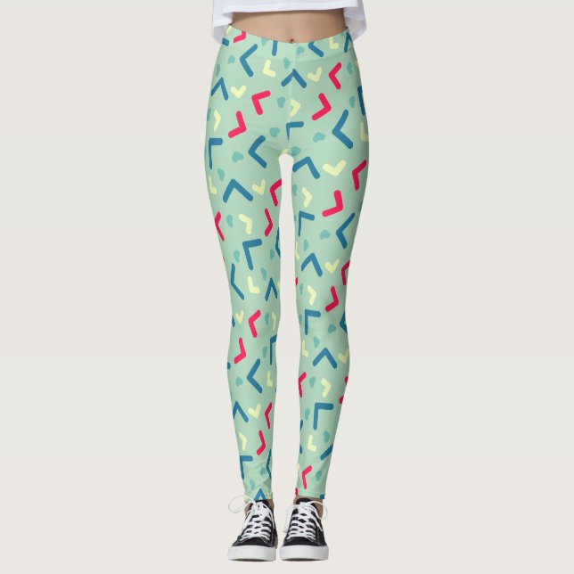 Cute Performance Green Yoga Pant Leggings (Front)
