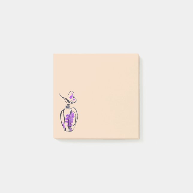 Cute perfume fashion illustration stationery post-it notes (Front)