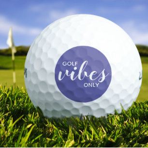 Cute Periwinkle Golf Vibes Only Golfing Golfer Balls