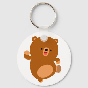 Cute Perky Cartoon Bear Keychain