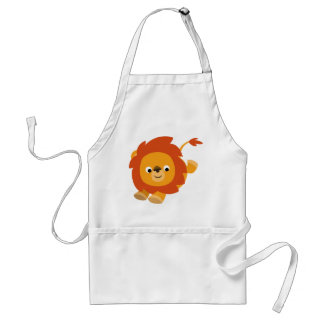 Cute Perky Cartoon Lion Cooking Apron