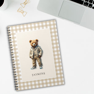 Cute  perosnalized teddy  notebook