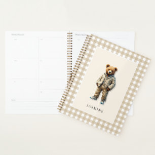 Cute perosnalized teddy planner