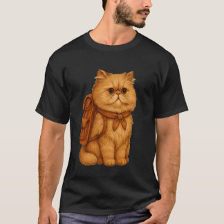 Cute Persian Cat Backpacker Camping Hiker Kitten H T-Shirt