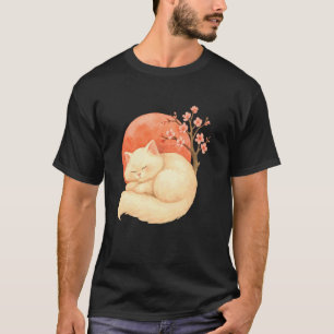 Cute Persian Cat Cherry Blossom Tree Nature Lovers T-Shirt
