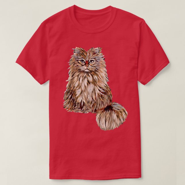 Cute Persian Cat Persian Longhair Kitten Owner Gif T-Shirt (Design Front)
