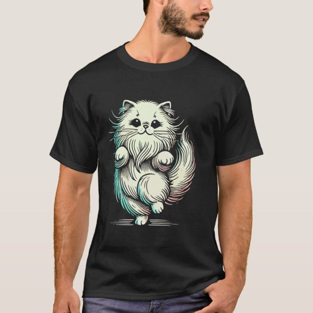 Cute Persian Cat T-Shirt (Front)