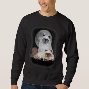 cute Persian Cat with Moon Persian Cat Pet  Sweatshirt