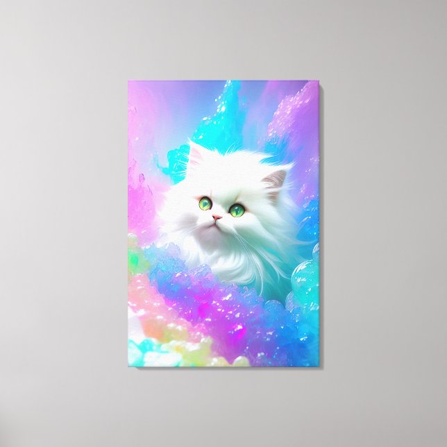 Cute Persian Kitten Girl's Wall Art Wrapped Canvas (Front)
