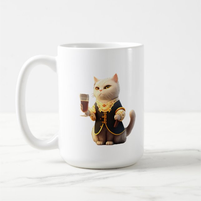  Cute Personal cat servant, funny servant Kitten Coffee Mug (Left)
