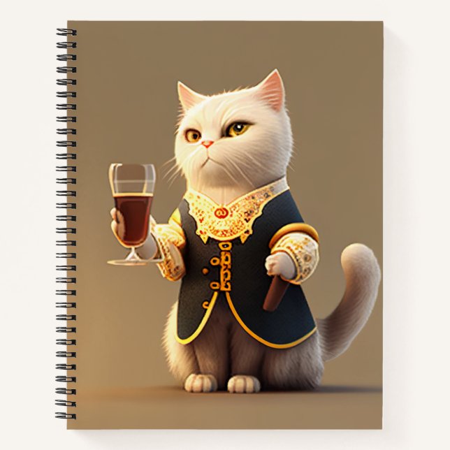 Cute Personal cat servant, funny servant Kitten Notebook (Front)