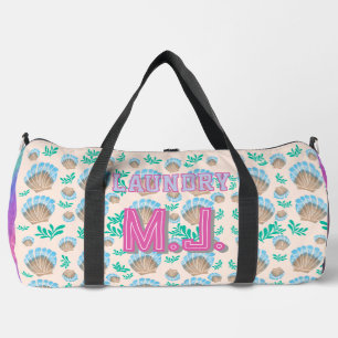 Cute Personal Monogram Colourful Laundry Duffle Bag