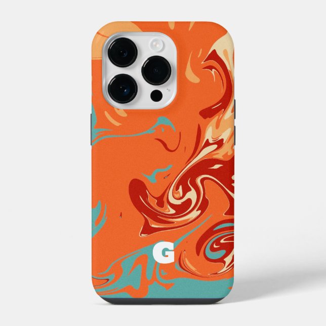 Cute Personalise  Marbel iPhone Case (Back)