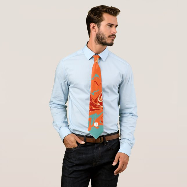 Cute Personalise Pastel Marbel Tie (In Situ)