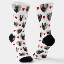 Cute Personalised 6 Heart-Shaped Pet Photos