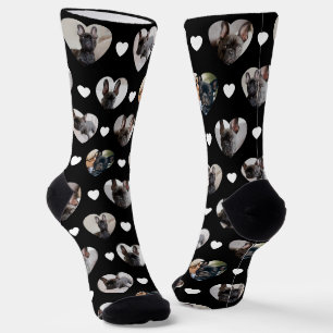 Cute Personalised 6 Heart-Shaped Pet Photos Socks
