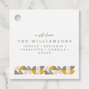 Cute Personalised A Gift From Geometric Favour Tags