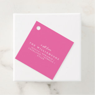 Cute Personalised A Gift From Modern Hot Pink  Favour Tags