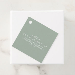 Cute Personalised A Gift From Modern Sage Green Favour Tags