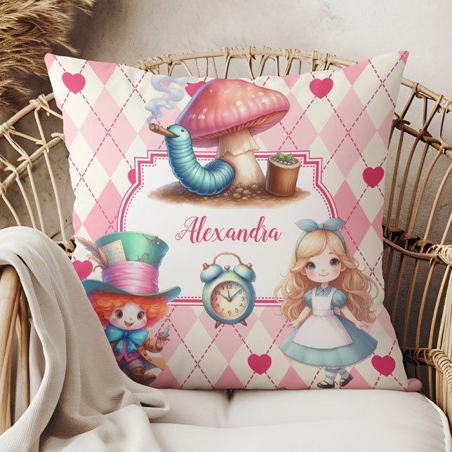 Cute Personalised Alice in Wonderland Cushion (Creator Uploaded)