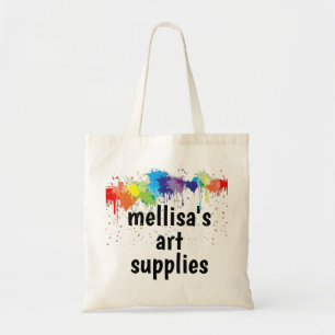 Cute personalised Art Supply Tote Bag