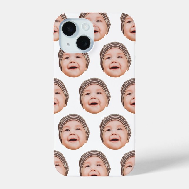 Cute Personalised Baby Face Photos White Case-Mate iPhone Case (Creator Uploaded)