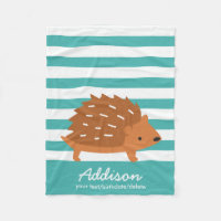Cute Personalised Baby Hedgehog Animal Striped