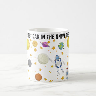 Cute personalised Best Dad In The Universe Coffee Mug