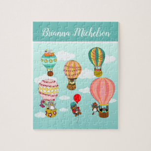 Cute Personalised Bird Illustration for Kids Jigsaw Puzzle