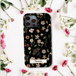 Cute Personalised Black Floral Wildflower Case-Mate iPhone 14 Case<br><div class="desc">Are you looking for a phone case for your brand new iPhone 14? Cute Personalised Black Floral Wildflower Case-Mate iPhone 14 Case.</div>