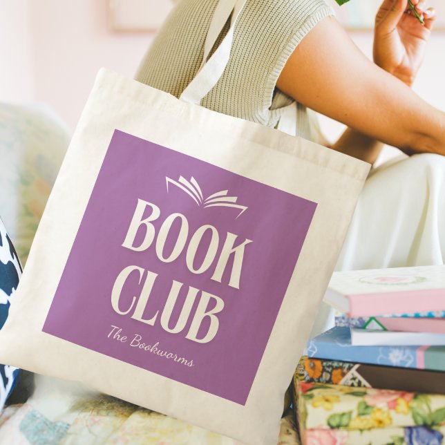 Cute Personalised Book Club Reading Tote Bag (Creator Uploaded)