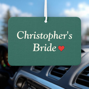 Cute Personalised Bridal Wedding Car Air Freshener