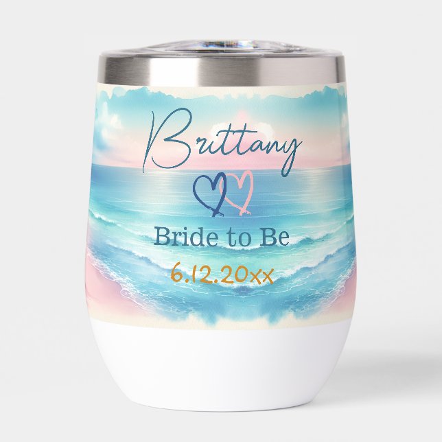 Cute Personalised Bride to be Coastal (Front)