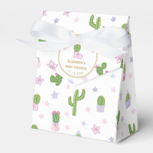 Cute Personalised Cactus Baby Shower Thank You Favour Box
