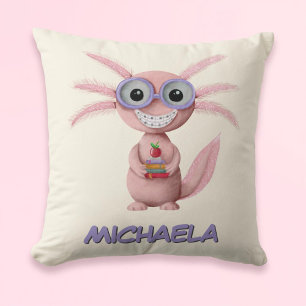 Cute Personalised Cartoon Axolotl  Cushion