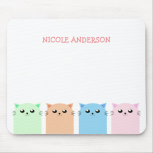 Cute Personalised Cat Lovers Mouse Mat