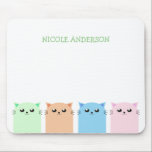 Cute Personalised Cat Lovers Mouse Mat<br><div class="desc">Cute Personalised Cat Lovers Mouse Pad. Perfect gift or item for cat lovers like you.</div>