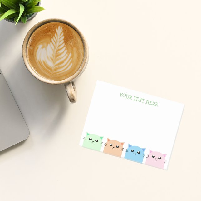 Cute Personalised Cat Lovers Post-it Notes (Creator Uploaded)