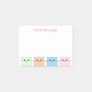 Cute Personalised Cat Lovers Post-it Notes