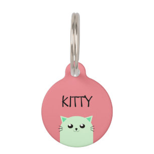 Cute Personalised Cat Pet Tag
