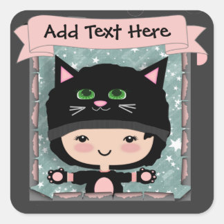 Cute Personalised Cat Sticker