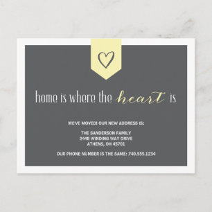 Cute Personalised Change of Address Announcement Postcard