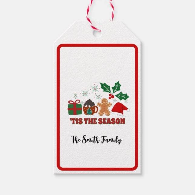 Cute Personalised Christmas Gift Tag (Front)